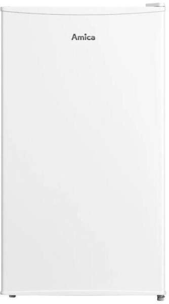 Amica KS 361 151 W Standkühlschrank, 47,5 cm breit, 80 L, LED Beleuchtung, 1 Glasablage, 1 Gemüseschublade, 3 Türablagen, weiß
